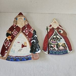 Jim Shore Holiday‎ Traditions candy dish and cheese plate